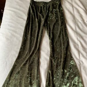 Urban outfitter green velvet elephant pants